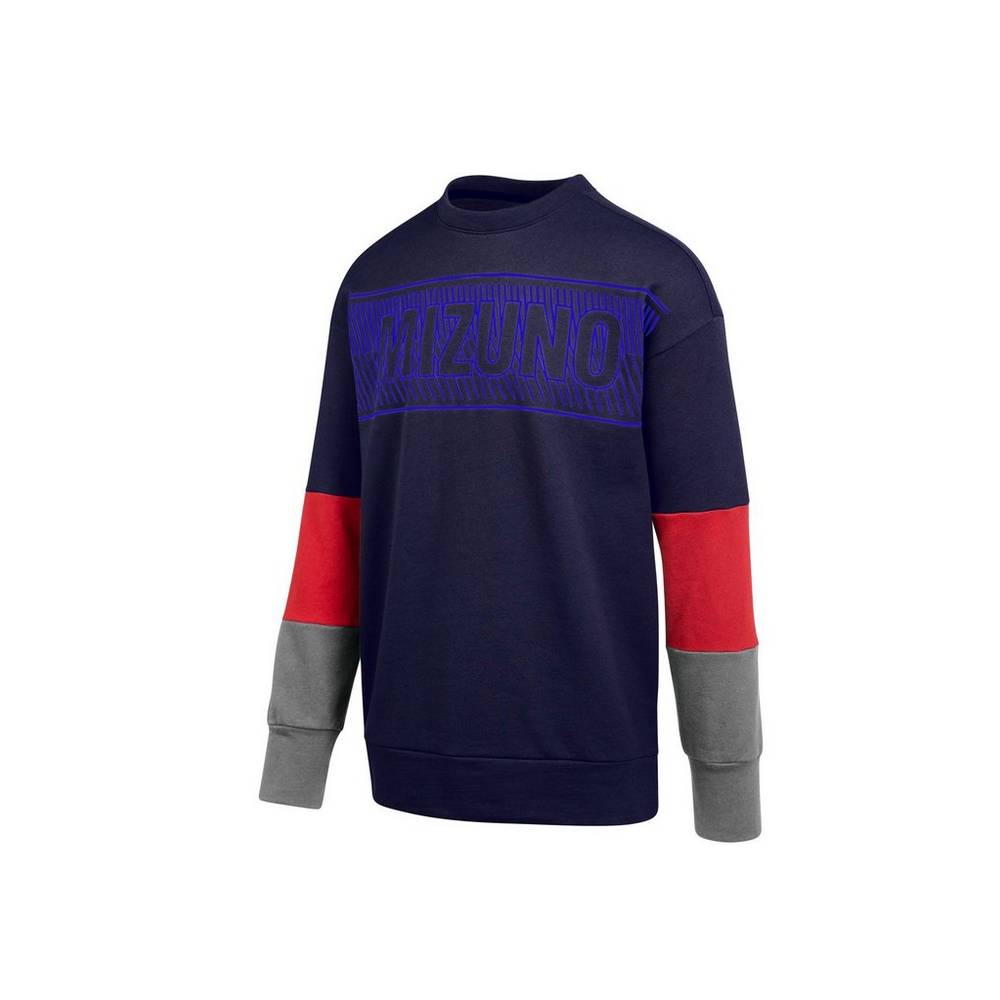 Mizuno MZ1 Tokyo Fleece Crew - Bayan Gömlek - Lacivert Türkiye (QWVORC-602)